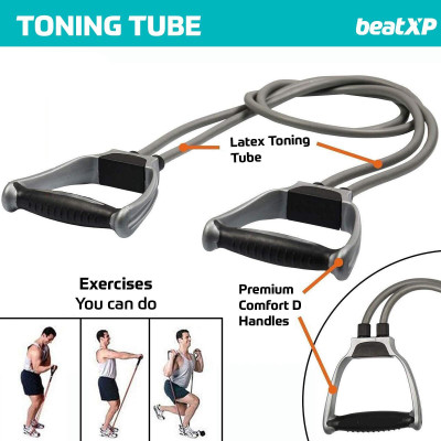 Oddish Muscle Toning & Endurance Workout Band Resistance Tube(Grey)
