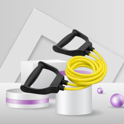 SRD H8W-SHD Double Toning Resistance Tube Elastic(BLACK YELLOW) Resistance Tube(Yellow)