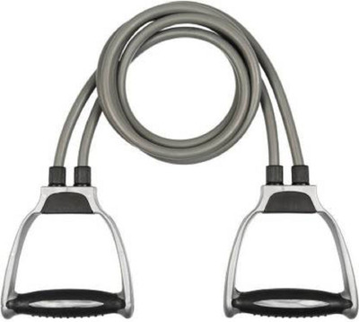 abcdeyes Double Resistance Band Toning Tube Exerciser Fitness Pulling Rope for Men Resistance Tube(Grey)