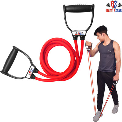 Battlestar Resistance Tube, Exercise & Stretching Resistance Band Set For Men & Women Resistance Tube(Red)