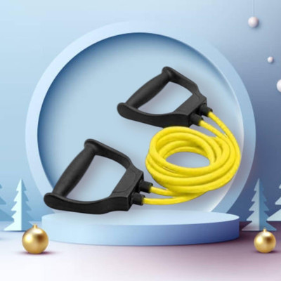 SRD KDH-IHC Toning Tube Elastic Rubber Exercise (BLACK YELLOW) Resistance Tube(Yellow)