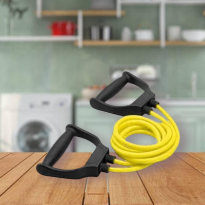 Aoriyon LS08KG Handles, Portable Toning Tubes (BLACK YELLOW) Resistance Tube(Yellow)