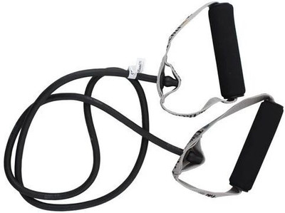 Theraband Professional Latex Resistance Tubing with Handles for Exercise- Black Resistance Tube(Black)