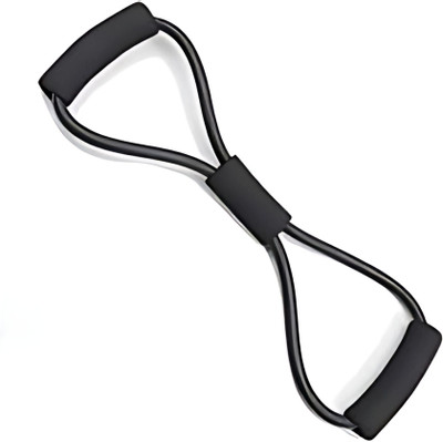 AMETHYST SKY Flexible & Portable Black Figure 8 Band – Your Gym Companion Resistance Tube(Black)