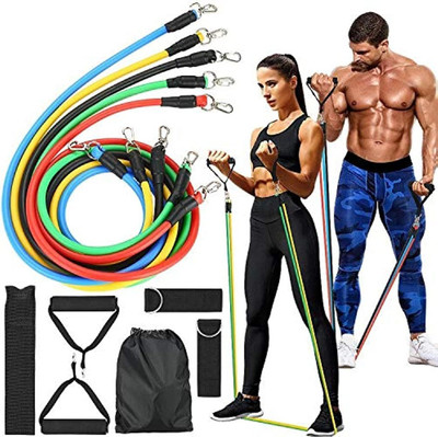 Quixi Resistance Band Set for Exercise & Workout - Multifunctional Fitness Bands Kit Resistance Tube(Multicolor)