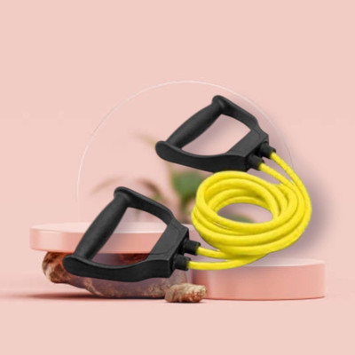 Aoriyon HCP-DH Toning tube Resistance Fitness Exercise (BLACK YELLOW) Resistance Tube(Yellow)