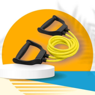 SRD QP0H-S toning muscles general fitness (BLACK YELLOW) Resistance Tube(Yellow)