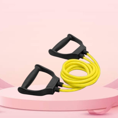 Aoriyon JW-5F Double Toning tube with Handles15 kg(BLACK YELLOW) Resistance Tube(Yellow)