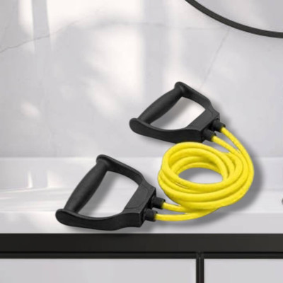 Aoriyon KJD-R training tube home workout muscle(BLACK YELLOW) Resistance Tube(Yellow)