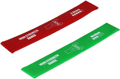 Agam A-Tape Exercise Sports Loop Band | Heavy & X-Light (Pack Of 2, Red | Green) Pilates Band(Pack of 2)