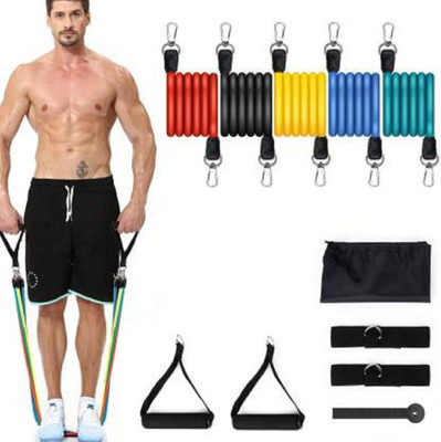 Avomaa Pull Rope Double Stretching Tube Latex Fitness Band Toning Tube@848 Resistance Tube(Multicolor)