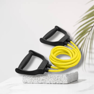SRD JD-TV Double Toning tube with Handles15 kg(BLACK YELLOW) Resistance Tube(Yellow)