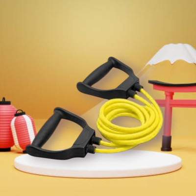 Aoriyon KH-D76JHeavy Quality Exercise toning (BLACK YELLOW) Resistance Tube(Yellow)