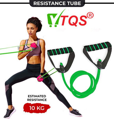 HOUSE OF COMMON Natural latex Single Toning Tube Resistance Band Exercise Cord Comfort Resistance Tube(Multicolor)