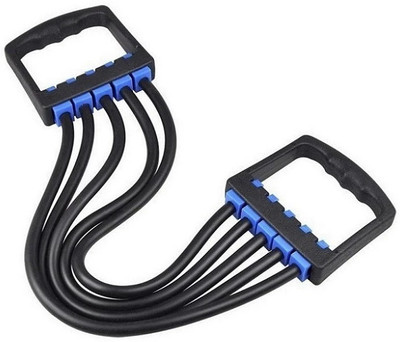 Fitfun Heavy Duty 5 Latex Cord Exerciser Chest Expanderrring Chest_Puller Resistance Tube(Multicolor)