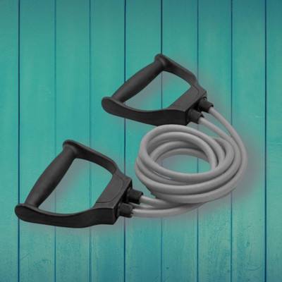 Aoriyon D-F8R Pull Rope Fitness Rope Rubber Bands (GREY) Resistance Tube(Mulicolour)