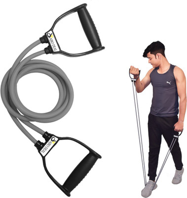 AJRO DEAL Double Toning Resistance Tube Pull Rope Elastic Rubber Resistance Tube(Grey)