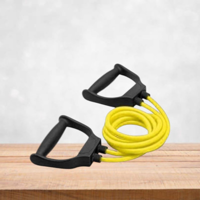 Aoriyon HUOW-DJ Heavy Quality Exercise toning (BLACK YELLOW) Resistance Tube(Yellow)