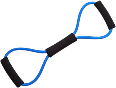 AMETHYST SKY Versatile Blue Resistance Band – Figure 8 Shape with Cushion Handles Resistance Tube(Blue)