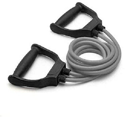 ResiTech Double Toning Resistance Tube Pull Rope Elastic Rubber Exercise Band Stretching Resistance Tube(Black)