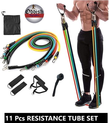 Oddish Way to fitness resistance tube set Exercise and Stretching & full body exercise Resistance Tube(Multicolor)