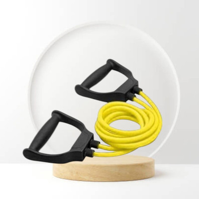 Aoriyon JGS-D8 elasticity toning rope gym home (BLACK YELLOW) Resistance Tube(Yellow)