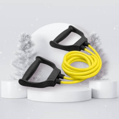 SRD JD-9EF Handles, Portable Toning Tubes (BLACK YELLOW) Resistance Tube(Yellow)