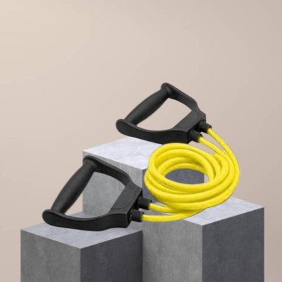 SRD N-S8HD Heavy Quality Exercise toning (BLACK YELLOW) Resistance Tube(Yellow)