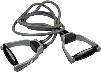 LIVOX Double Resistance Band Toning Tube Exerciser Fitness Pulling Rope for Men Resistance Tube(Grey)