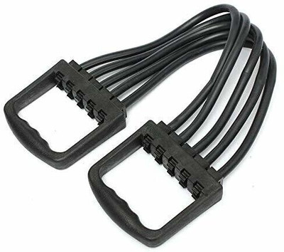 IRIS Fitness Chest Expander, 5 Adjustable Rubber Tubes Arm Strength Trainer Resistance Tube(Black)