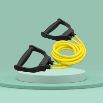 Aoriyon JH-D8S Toning Tube Elastic Rubber Fitness (BLACK YELLOW) Resistance Tube(Yellow)