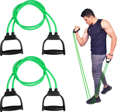Manogyam Rope Rubber Bands for Fitness Exercise Resistance Tube(Green)