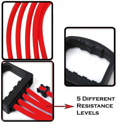 WELCO Home Gym Adjustable Rubber Chest Expender Pull Stetcher Resistance Tube Resistance Tube(Red)
