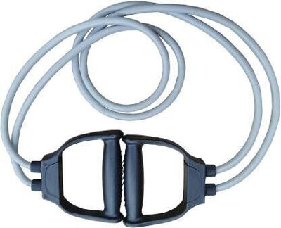 NEWSHARK Double Latex Rubber D Handle Toning Tube Full Body Workout Pull Rope Toning Resistance Tube(Grey)