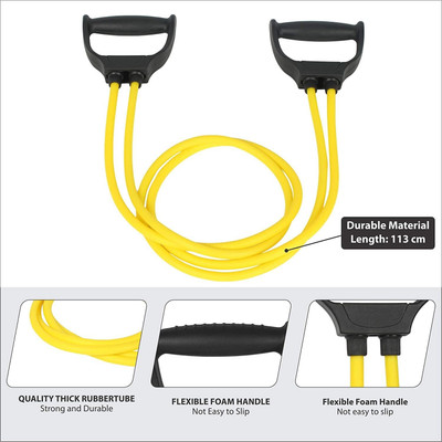 LIVOX Resistance Band, Toning Tube with D Handle for Exercise Workout Resistance Tube(Multicolor)