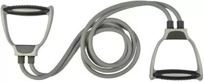 Avomaa Pull Rope Double Stretching Tube Latex Fitness Band Toning Tube@579 Resistance Tube(Grey)