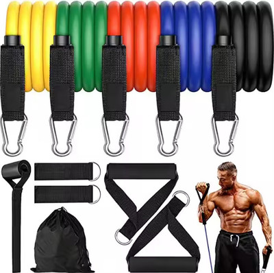 PIXORA Resistance Band – Home Workout Kit for Total Body Fitness Resistance Tube(Multicolor)