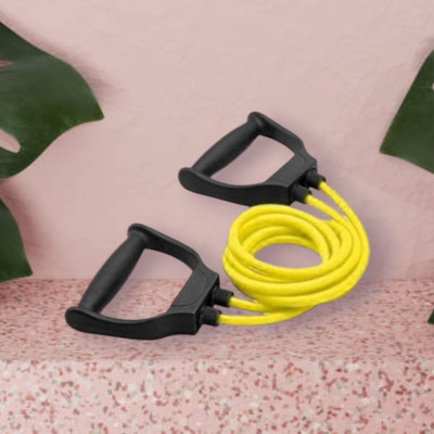 Aoriyon QIS-S8D elasticity toning rope gym home (BLACK YELLOW) Resistance Tube(Yellow)