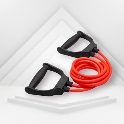 SRD IU-DYGR Double Toning Tube-10 kg-Medium(BLACK RED)ube (BLACK RED) Resistance Tube(Mulicolour)