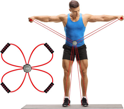 Strauss X Shape Resistance Band | Stretching Band | Exercise Band Resistance Tube(Red)