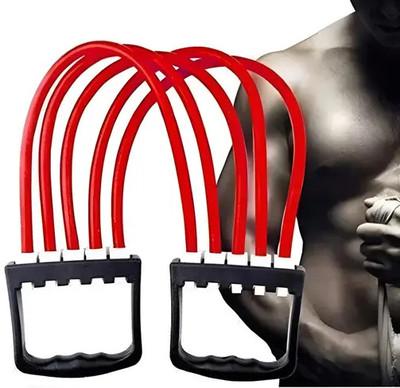unitrade 5 Tubes Muscle Pulling Exerciser Resistance Tube(Red)