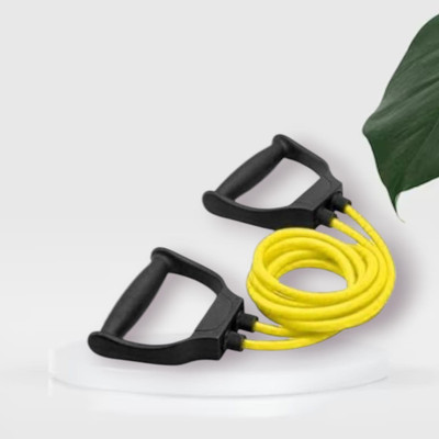 Aoriyon SJ-UDC toning tube Elastic Resistance Fitness (BLACK YELLOW) Resistance Tube(Yellow)