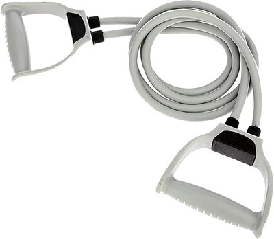TensionX Double String Toning Tube High Resistance Tube for Men and Women Resistance Tube(Grey)