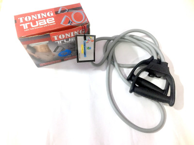 DuraTube Toning Latex Tube Resistance Tube(Grey, Black Handle)