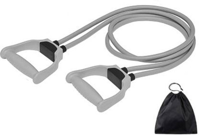 ResiTech Unbreakable Adjustable Double Resistance Tube Home gym Unisex Resistance Tube(Grey)