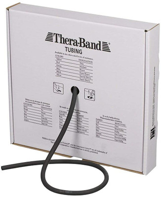 Theraband Latex Exercise Tubing, Heavy 25 FT Resistance Tube(Black)