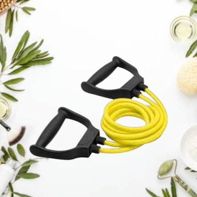 SRD JHD0-DJ Toning Tube Exercise Workout (BLACK YELLOW) Resistance Tube(Yellow)