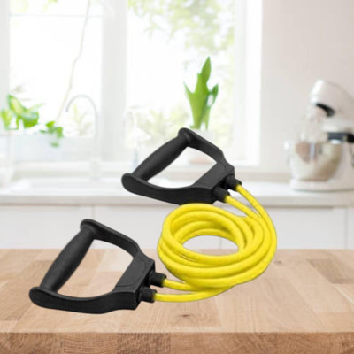Aoriyon NHD-8F elasticity toning rope gym home (BLACK YELLOW) Resistance Tube(Yellow)