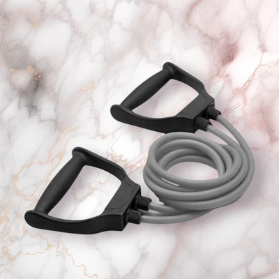 Aoriyon DJD-8D Pull Rope Fitness Rope Rubber Bands (GREY) Resistance Tube(Mulicolour)