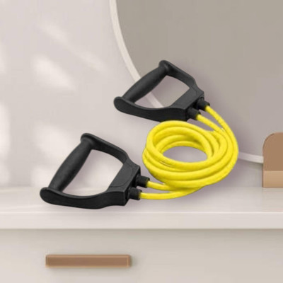 SRD FU-YF Toning tube home gym exerciser (BLACK YELLOW) Resistance Tube(Yellow)